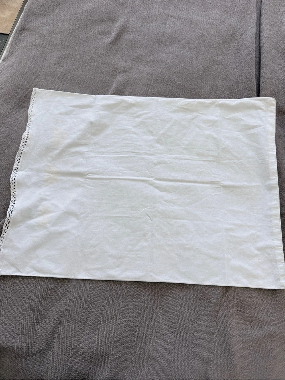 Vintage Needlepoint Floral Accent Standard Pillow Case
